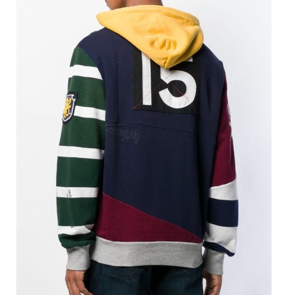 Polo Ralph Lauren Patchwork Rugby Hoodie - Picture 2 of 8